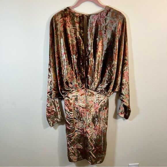Anthropologie Mes Demoiselles V-Neck Velvet Batwing Dress Medium NWT - Picture 9 of 16